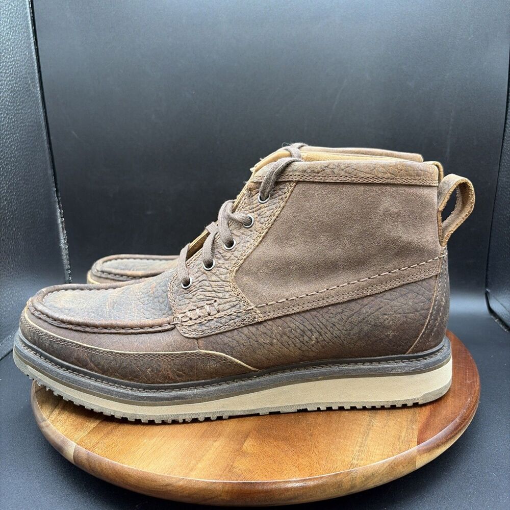 Ariat Spitfire Mens 10.5 D Chukka Boots Brown Leather Moc Toe 10014153 Work